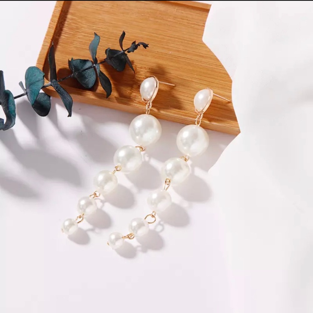Fashion Jewelry | Prom Wedding Jewelry | Bridal | Imitation pearl drop earrings
